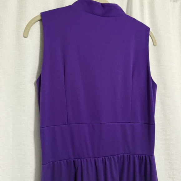 Vintage 60's Lou Ette Purple Keyhole Open Front Maxi with Micro Shorts Size M - Picture 6 of 15